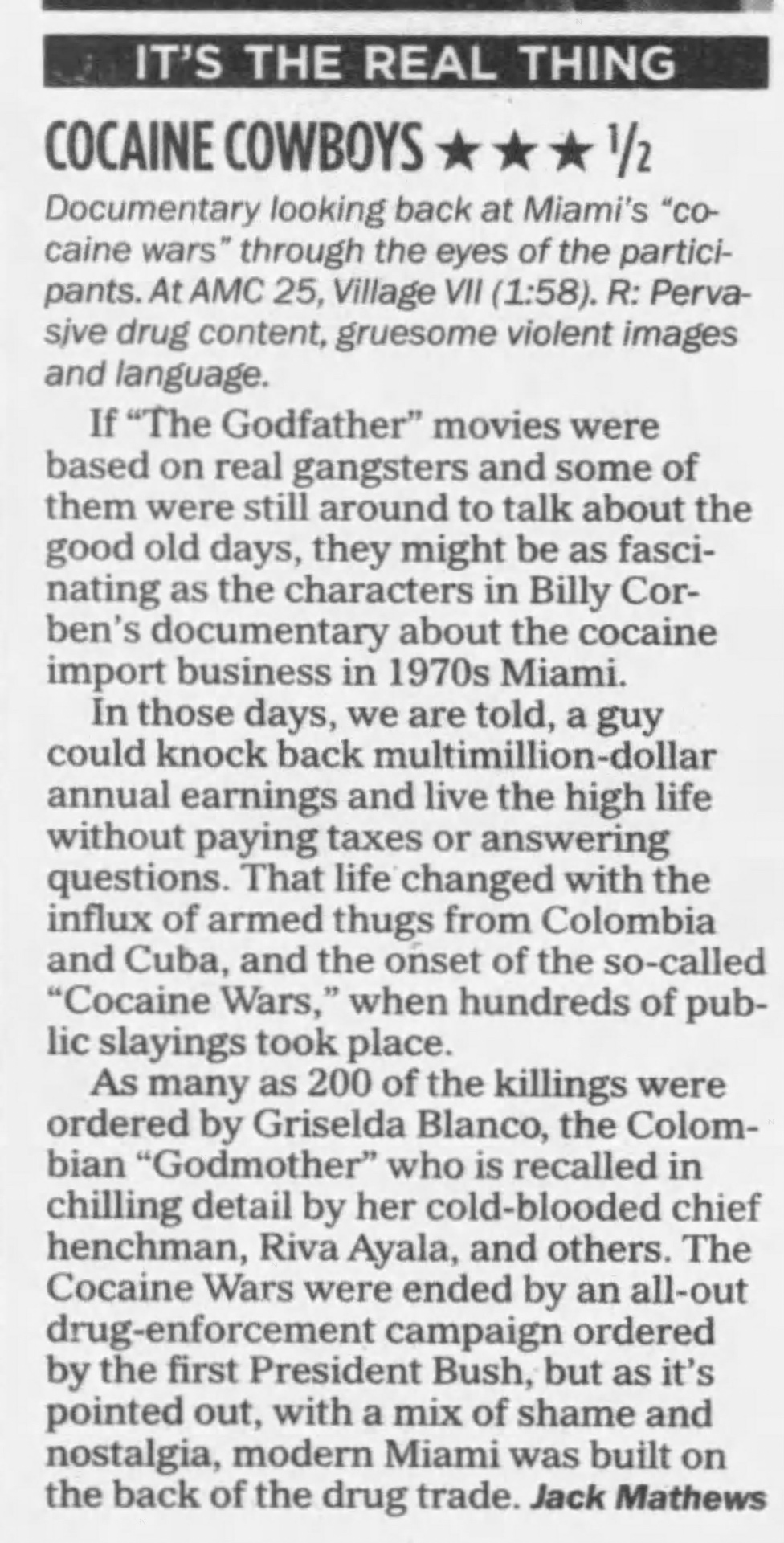 "It's the Real Thing" — New York Daily News, Oct 27, 2006