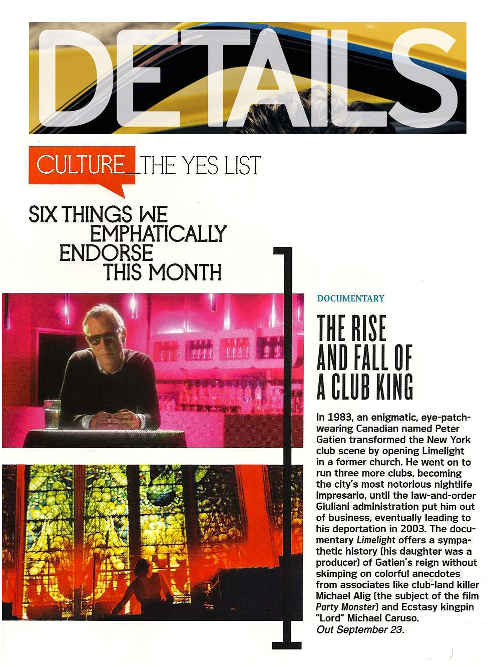 Details Magazine, August 2011
