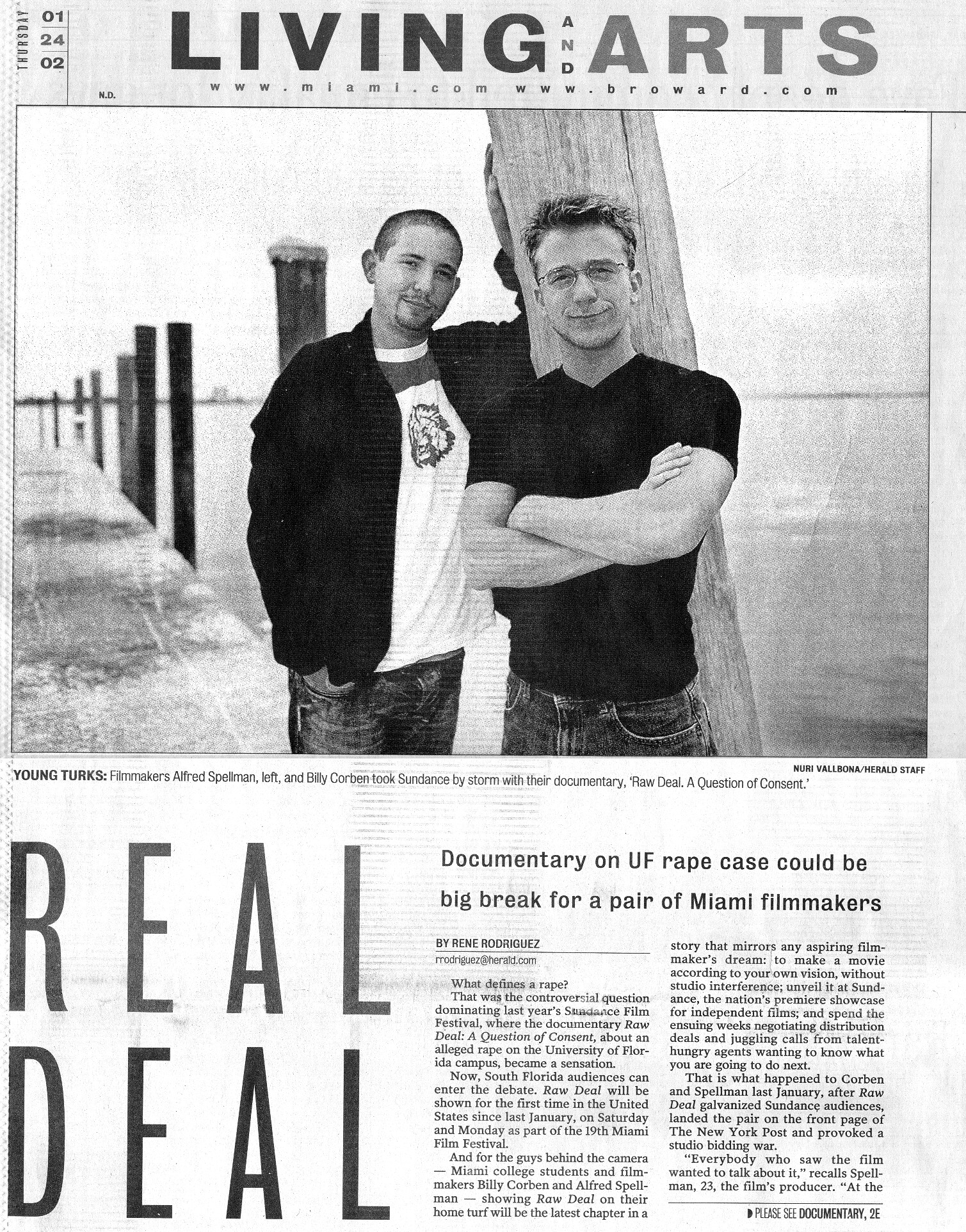 Miami Herald feature on Raw Deal