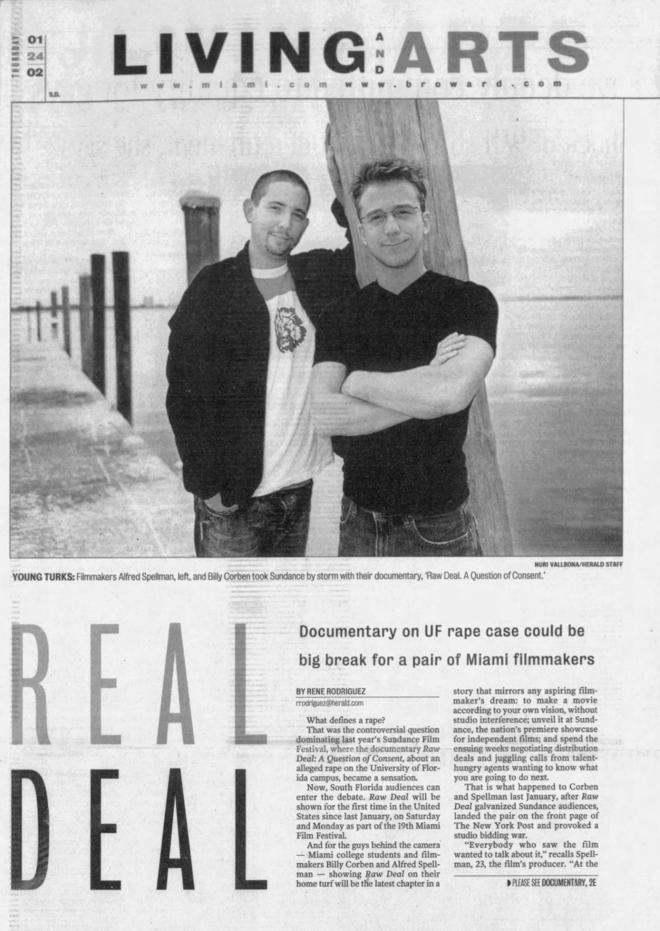 REAL DEAL — Living & Arts cover