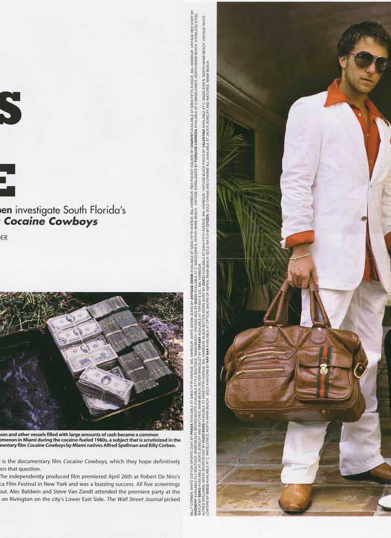 Ocean Drive, "Miami's Vice Decade" — July/August 2006 (pages 244–245)